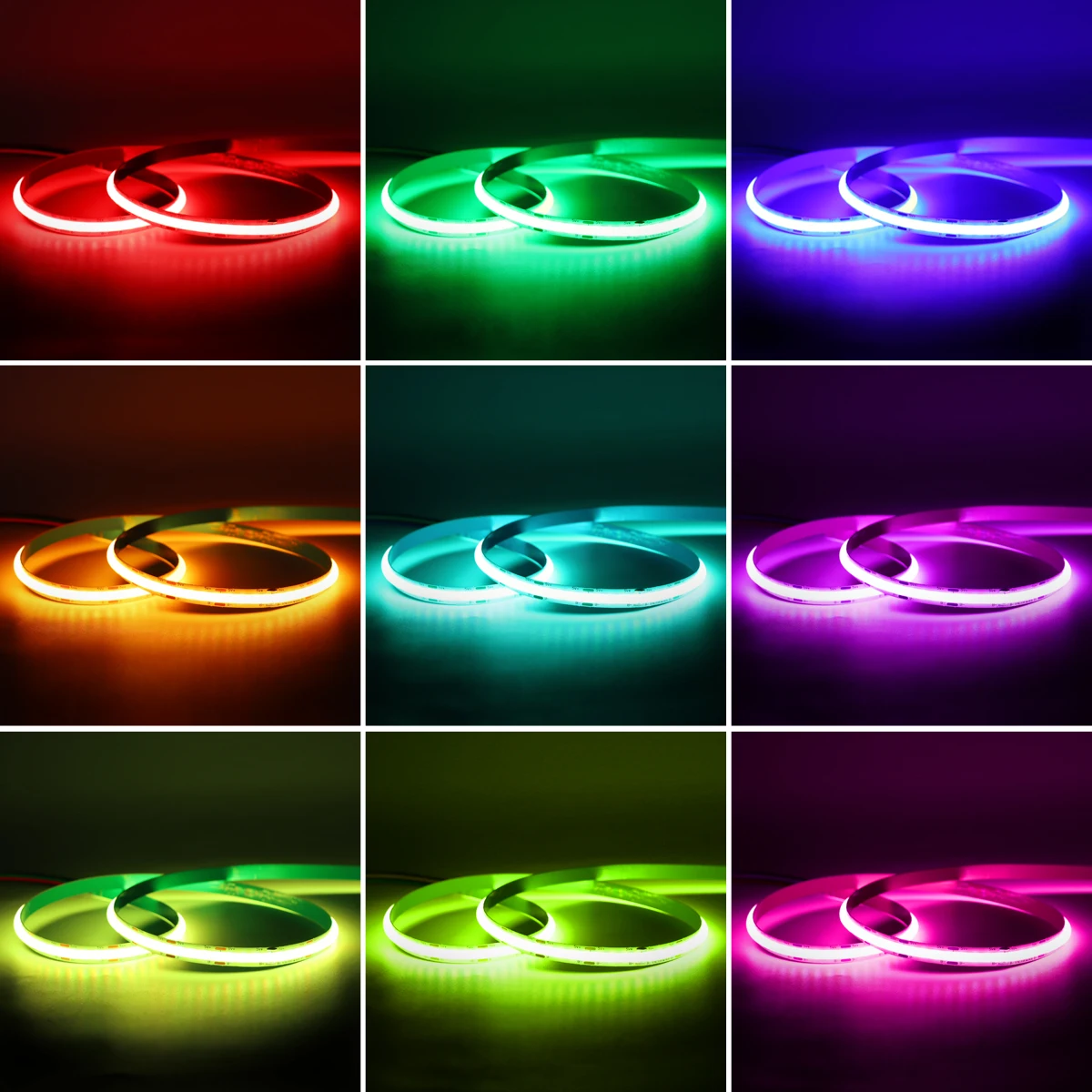 8MM 576LED/M 블루투스 RGB COB LED 스트립 빛 USB LED 테이프 리본 TV 백라이트 원격 디밍이 가능한 스마트 야간 조명