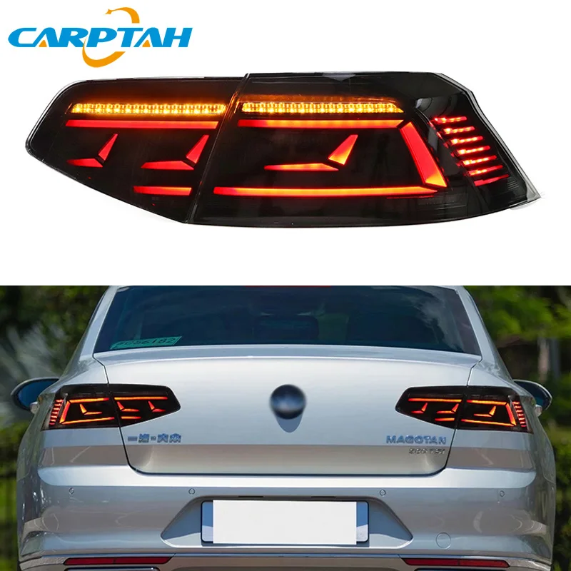 Car Styling Tail Lights Taillight For Volkswagen 2017 - 2019 B8 Rear Lamp DRL + Dynamic Turn Signal + Reverse + Brake