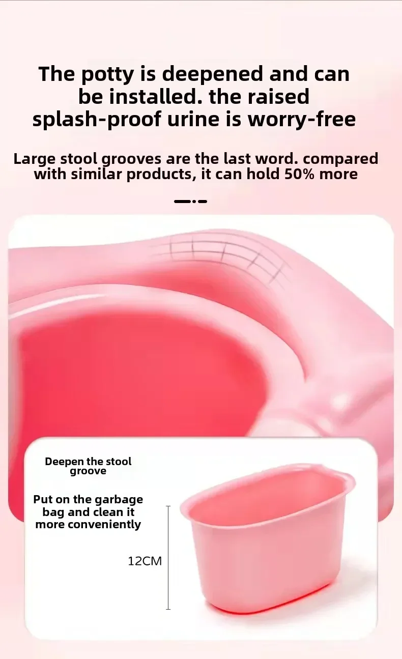 Description Picture 6 of itemPortable Cute Cow Baby Toilet Baby Training Potty Travel Potty Splash-proof and Non-slip Ergonomic Design Toilet Training Seat