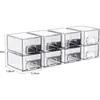 Clear Stackable Storage Drawer, Acrylic Drawer, Cosmetic Organizer, Plastic Organizer for Dresser, Under, Kitchen Cabinet, 6