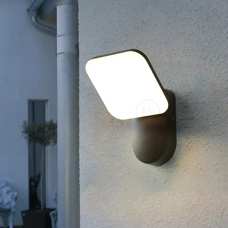 Description Picture 3 of itemMinimalist LED Wall Lamp Outdoor Proch Lights IP65 Villa Courtyard Garden Induction Lighting Balcony Entrance Decoration Lamps