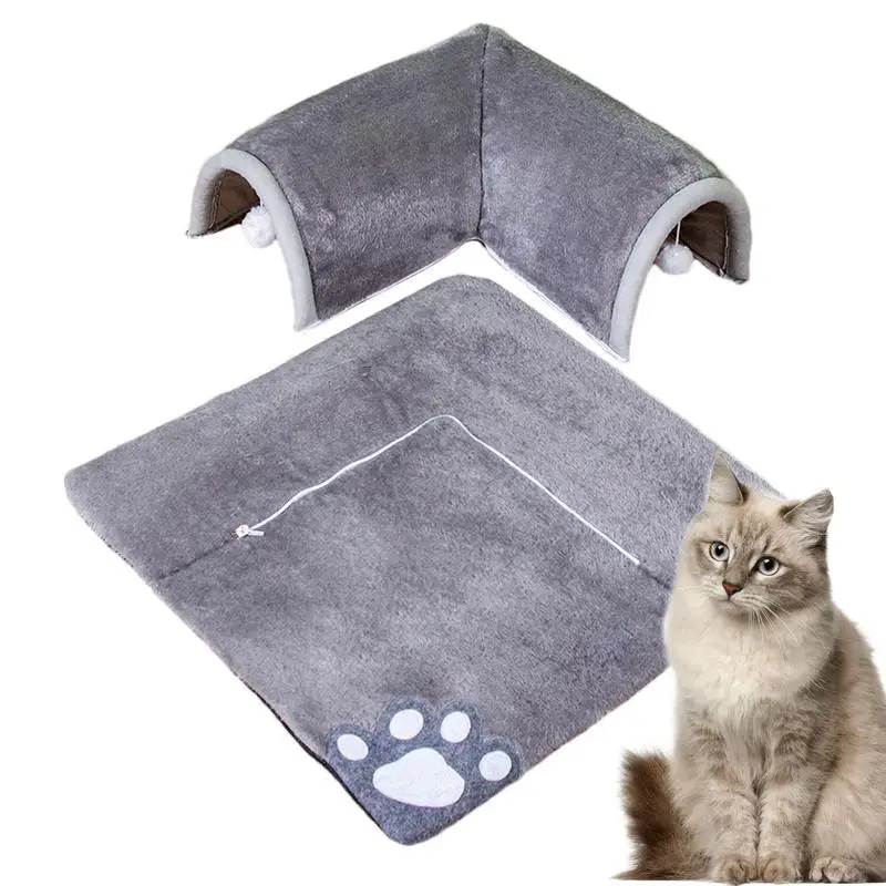 

Cat Bed Playable Cat Tunnel Cute Cat House Cat Tube Toy with A Hang Ball Interactive Pets supplies for Rabbits Dog Small Pets