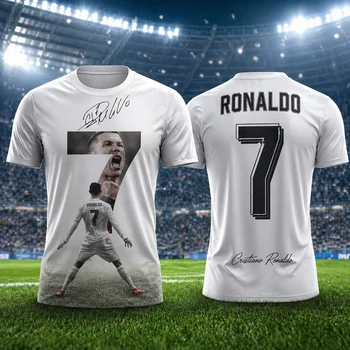 2026 Special Edition Ronaldo No.7 Soccer Jersey Fashion Oversize Football Shirt Breathable Kids Adult Training Uniform Fan Tee 1