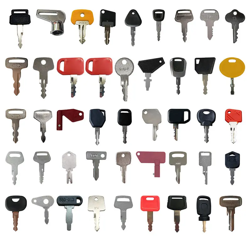 45PCS Heavy Equipment Key Set Construction Ignition Keys D200 701 503 888 T0207-81840 Compatible with SANY