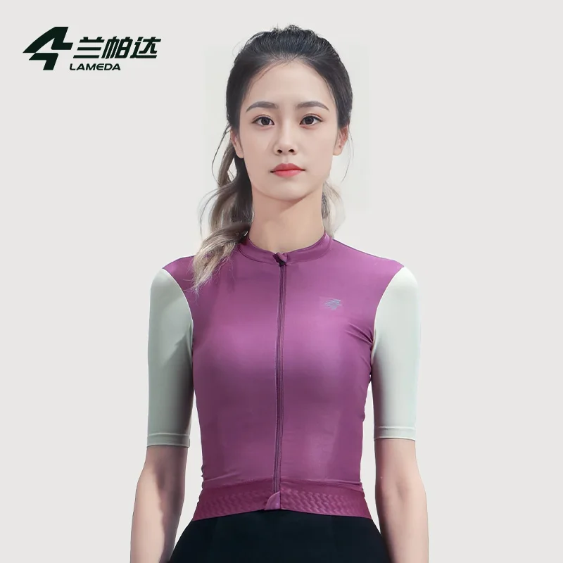 Lameda Cycling Jersey Upf50+ Women's Short Sleeves Anti-slip Cycling Clothes For Women Quick Drying Breathable Jersey