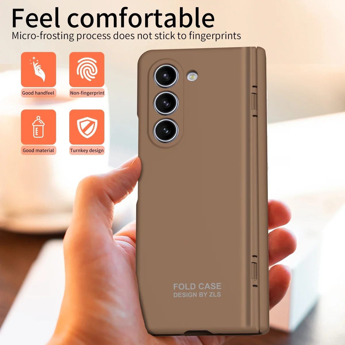

Luxury hinge Protection Hard PC Phone Cover for Samsung Galaxy Z Fold 5 Case Shockproof with Screen Protector for Z Fold5