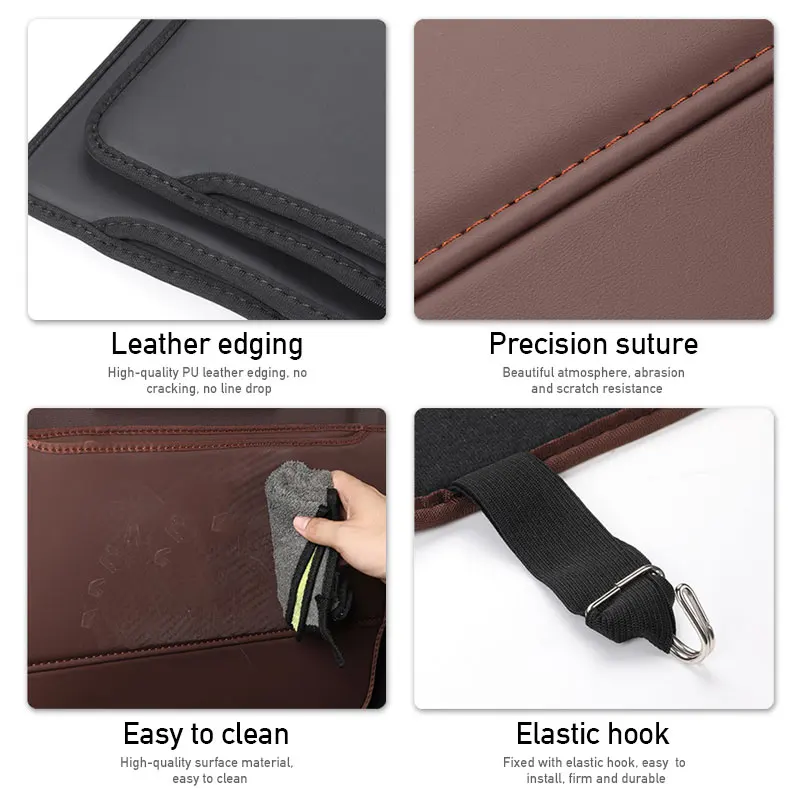 BLALION PU Leather Anti Child Kick Pad Car Back Seat Protect Universal Auto Anti Mud Dirt Pad with Storage Bag Protection Cover car seat protector