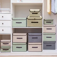 Foldable Clothes and Miscellaneous Items Storage Box Convenient Dustproof Box with Cover Folding Storage Box Wardrobe Organizers 1