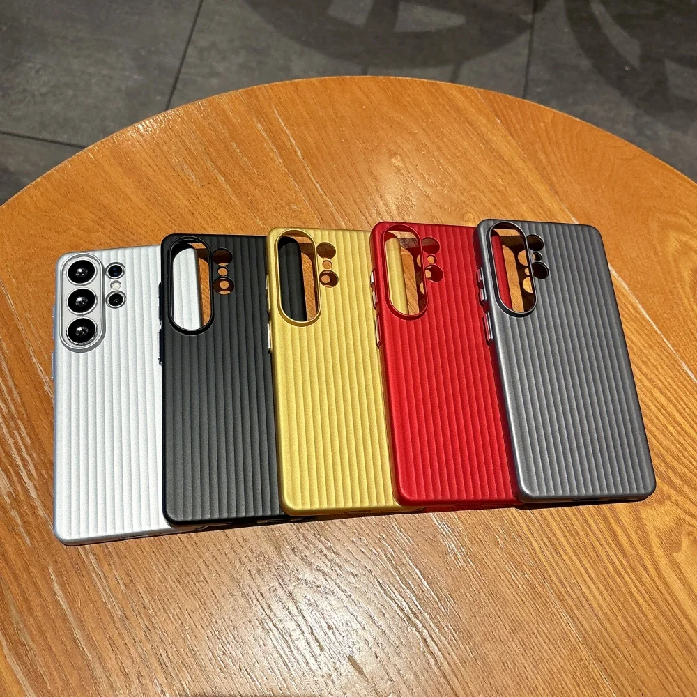 Luxury Texture Slim Matte Luggage Corrugated Phone Case Cover