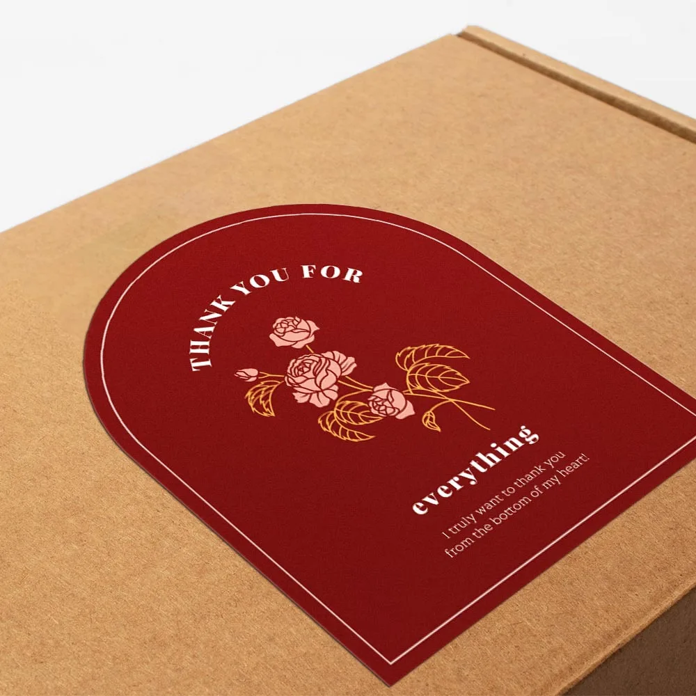 50pcs This Package Nice To Meet You Too Sticker Seal Label Thank You Small Business Handmade Merchandise Decoration Stickers