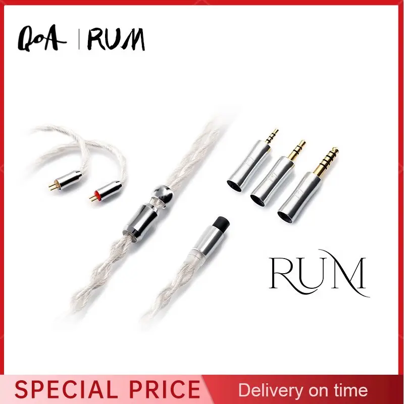 

Kinera QOA RUM Earphone Cable 6N OCC With Silver Plated 2.5mm 3.5mm 4.4mm Plug 0.78 2pin / MMCX option