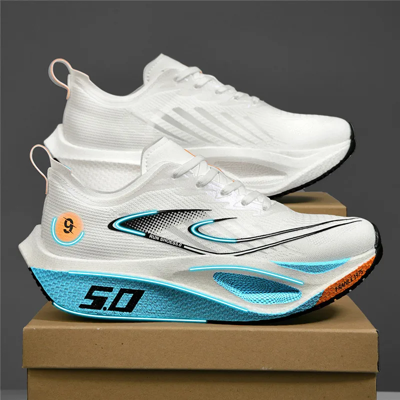 Running Shoes Men Sneakers Men's Sports Shoes Cushioning Non-Slip Flat Wear Resistant Mesh Breathable Platform Soft Running Shoes