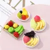 1:12 Mini Simulation Artificial Fruits and Vegetables Doll House Vegetable Bamboo Basket Miniature Accessories for Children 2