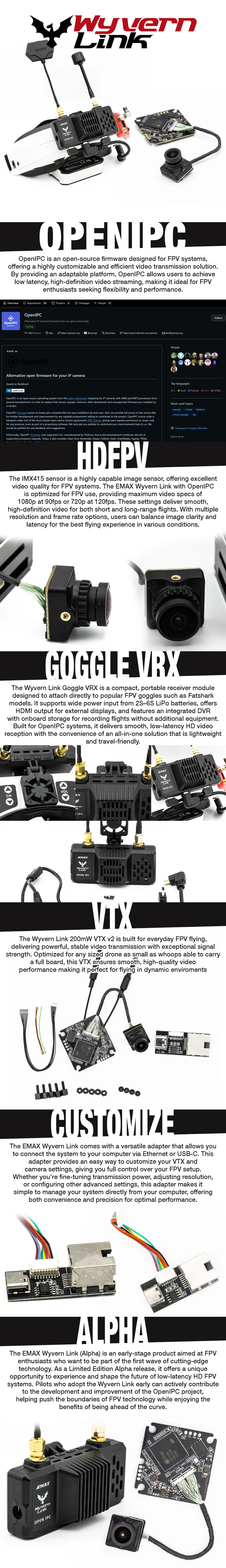 EMAX OpenIPC Wyvern Link Alpha 200mW VTX – Detail 1