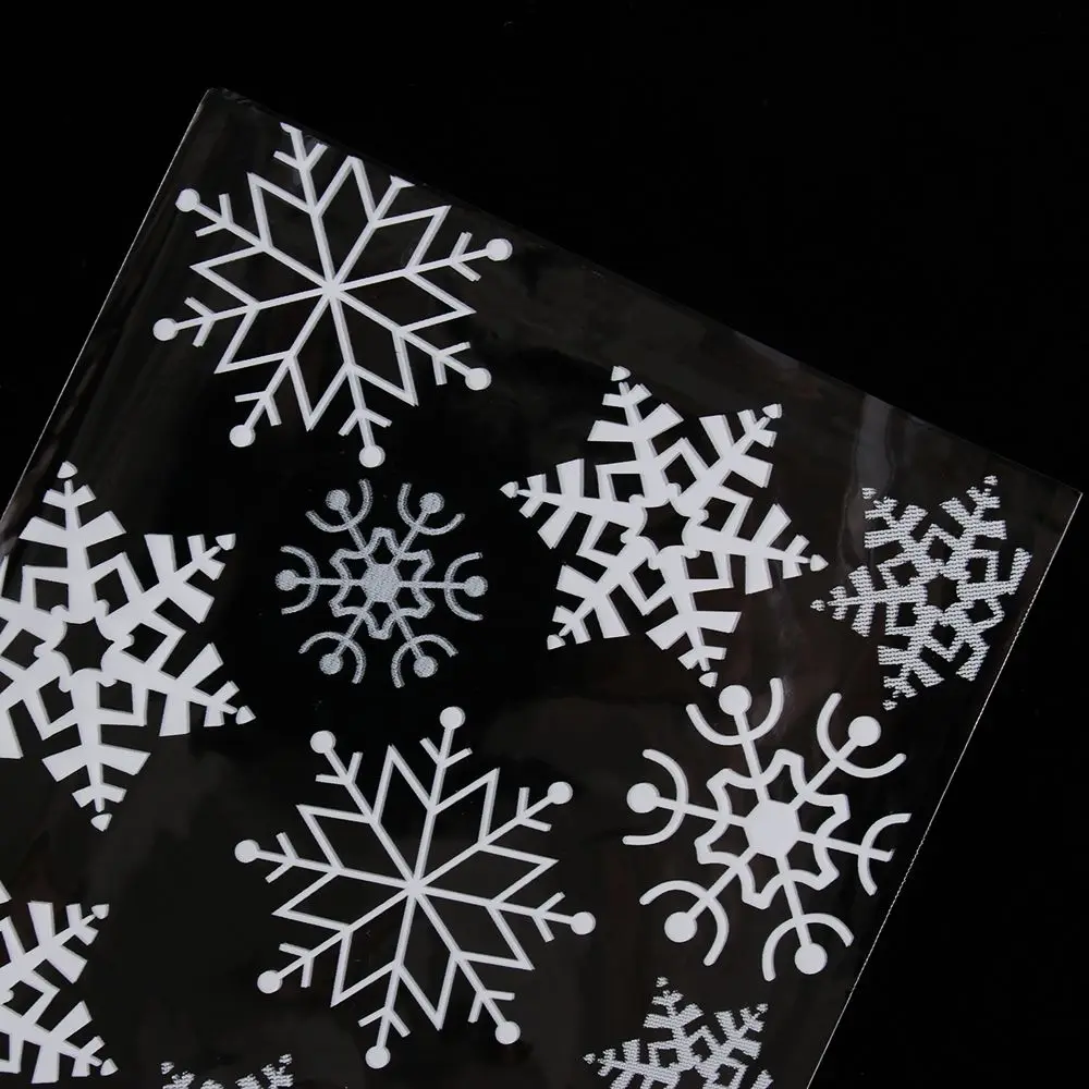 Christmas Gift Bags 50PCS Gift Pouch Party Supplies Snowflake Transparent Christmas Candy Bags Baking Packaging Cookies Storage Cellophane