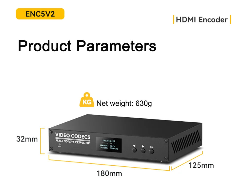Link Pi ENC5-V2 5-port HDMI Encoder 4K@30fps Decoder 1080P NDI HX SRT RTMP RTSP