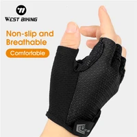 WEST BIKING Summer Cycling Gloves Shockproof Thicken Pad Half Finger Cycling Gloves for Sport Hiking MTB Motorcycle Bike Gloves 1
