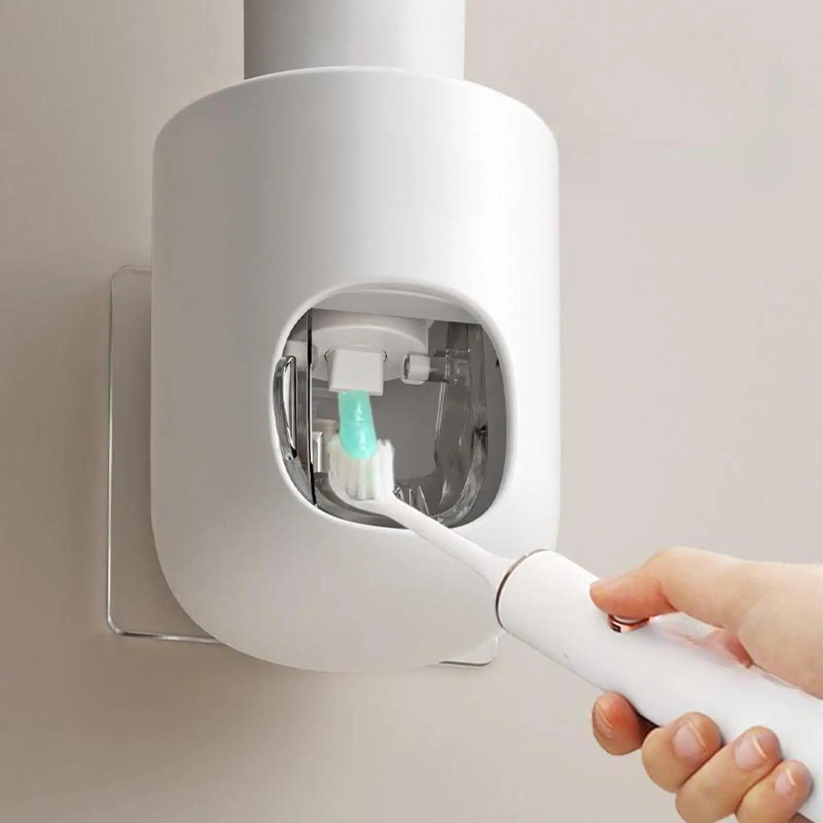 Automatic Toothpaste Dispenser Labor Saving ABS Holder Wall Mount for Bathroom Storage