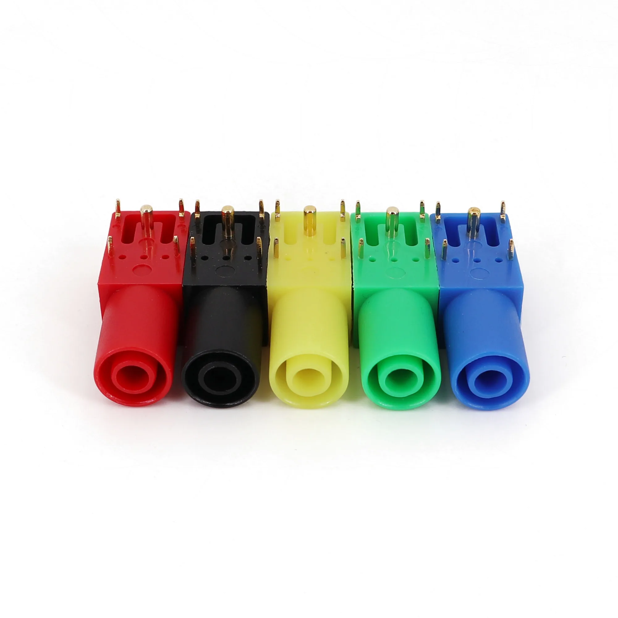 Conector banana hembra Hembra, 24A, 1000V, Contacto Oro, Rojo