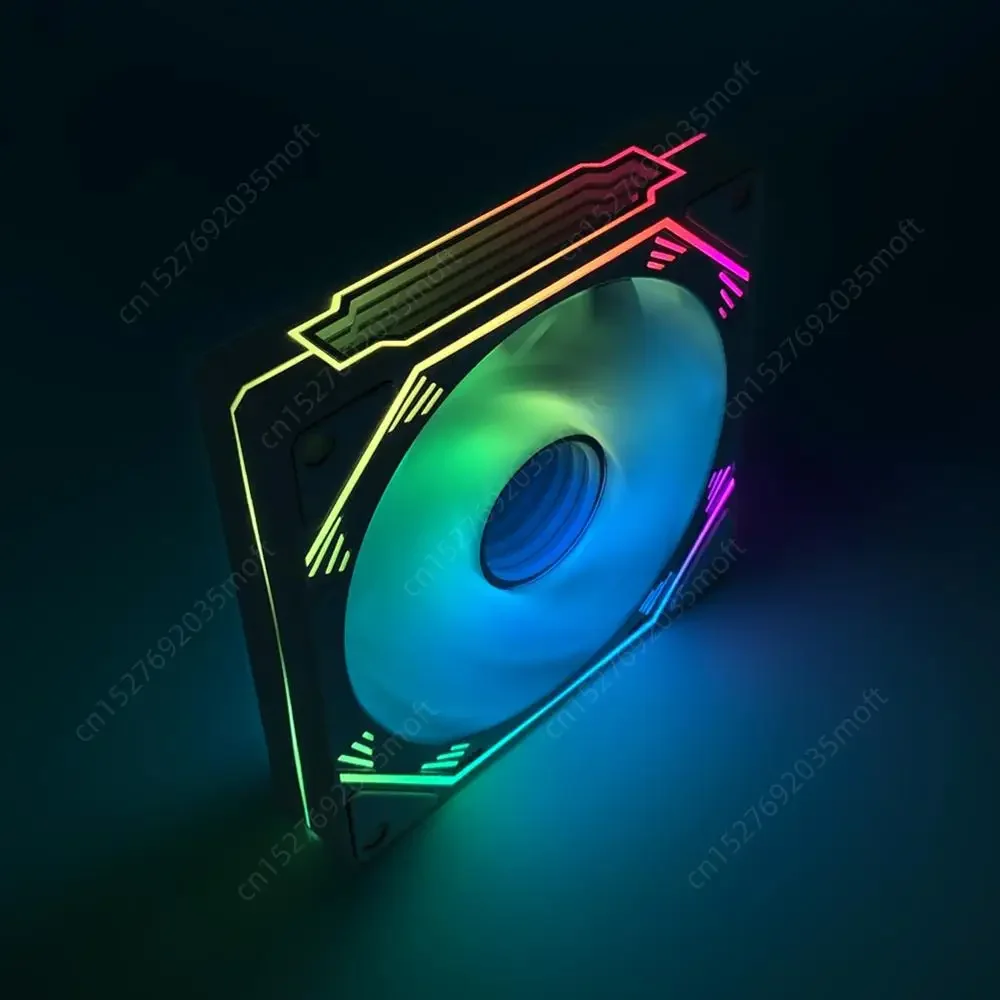 PC 컴퓨터 케이스 냉각 선풍기 유압 베어링, 데스크탑용 ARGB 섀시 라디에이터, 120mm 섀시 팬, 1800 RPM 4 핀 PWM, 5V 3 핀