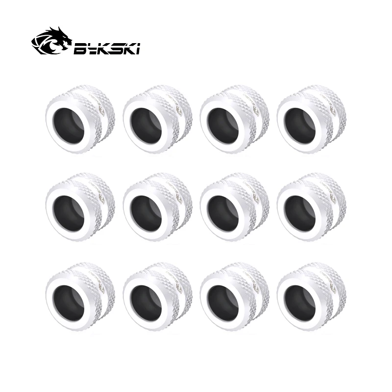 Bykski 12 Peças Lote Od14 mm 12 mm 16 mm Tubo Duro Encaixes Petg Mão Compressão g1 Adapter Adaptador Conector Preto Branco B-fthtj-l14