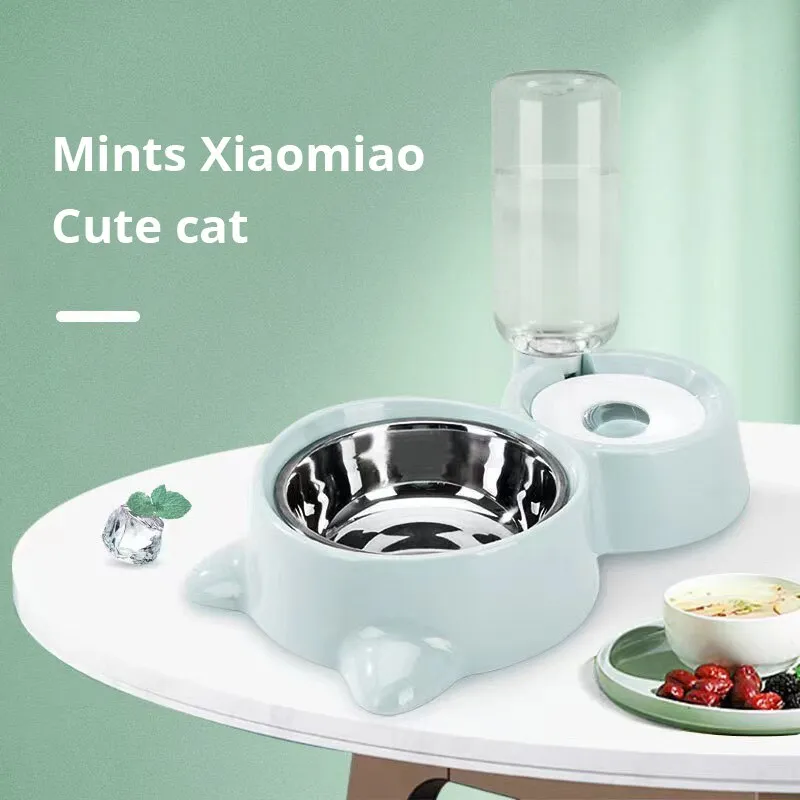  애완 동물 기사를 마시는 고양이 개를 위한 파란 애완 동물 개 고양이 그릇 분수 자동적인 음식 물 공급 용기 