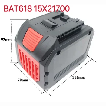 BAT618 15X21700 Batteria agli ioni di litio Custodia in plastica PCB Circuito di protezione di ricarica per batterie per utensili elettrici Bosch 18V BAT609G