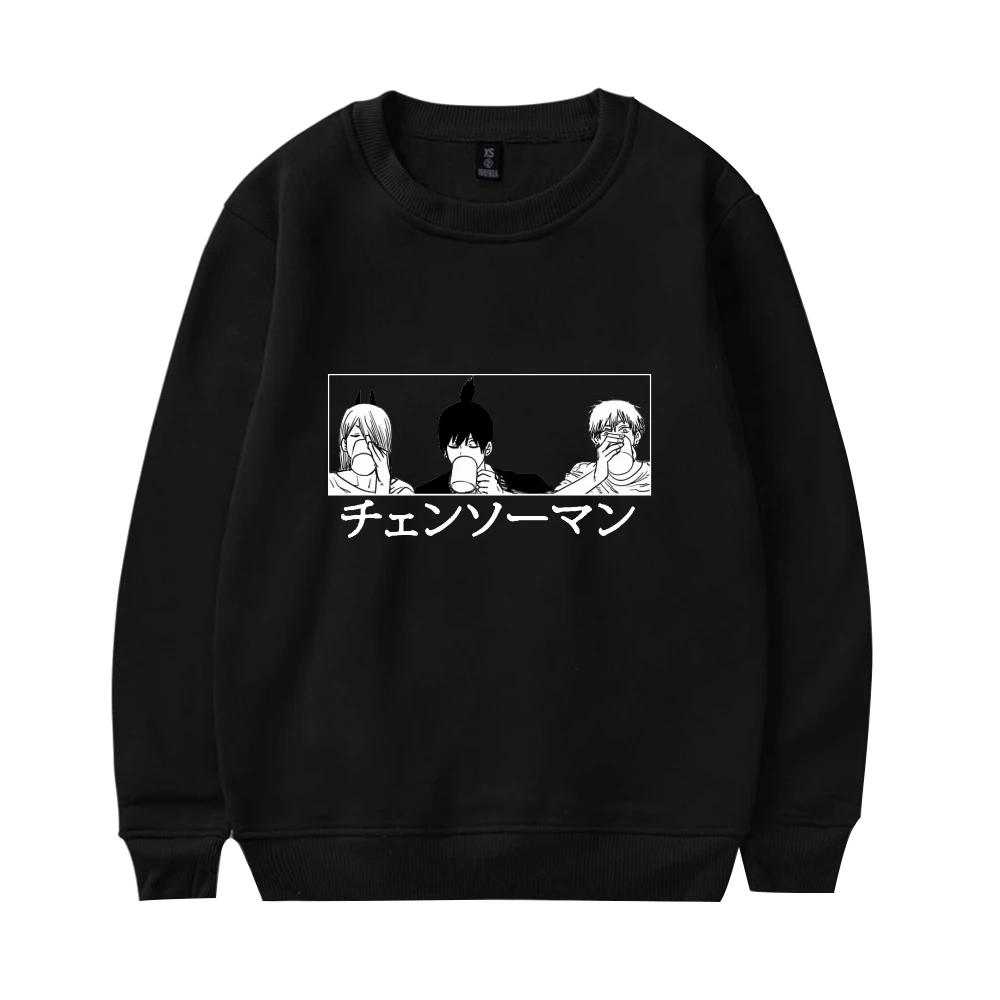 

Chainsaw Man Anime O-Neck Sweatshirt Women Men Long Sleeve Sweatshirts Harajuku Streetwear Clothes