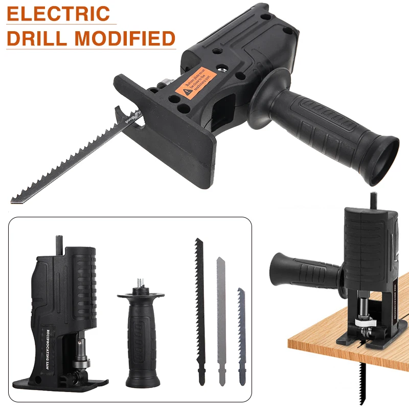 

Portable Reciprocating Saw Adapter Electric Drill Modified Woodworking Cutting Saw Machine Attachment Adapter Metal Cutter