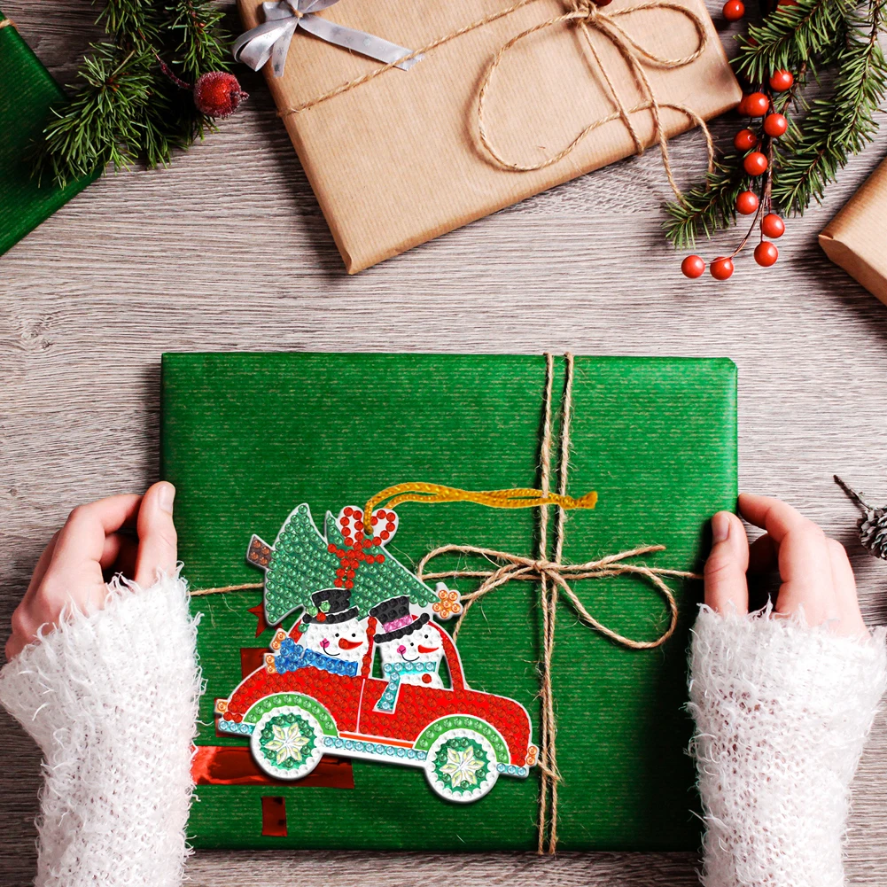 Kit Diamond Painting Noël Double Face 5D – Décorations De Noël DIY Pour Table, Intérieur, Cadeaux Créatifs Adultes Et Enfants