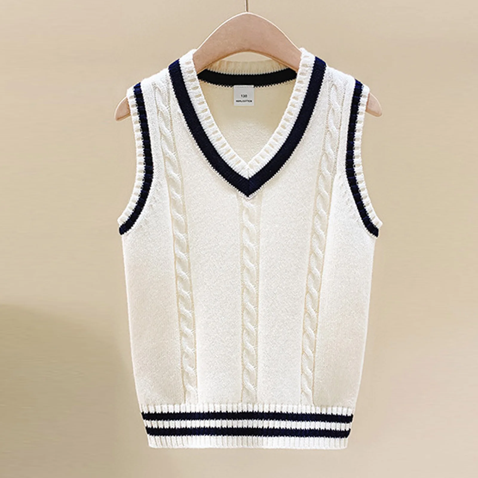 Boys Girls School Uniform Waistcoat Casual Knitted Sweater Vest V Neck Preppy Style Outerwear Children Spring Autumn Clothing children vest
