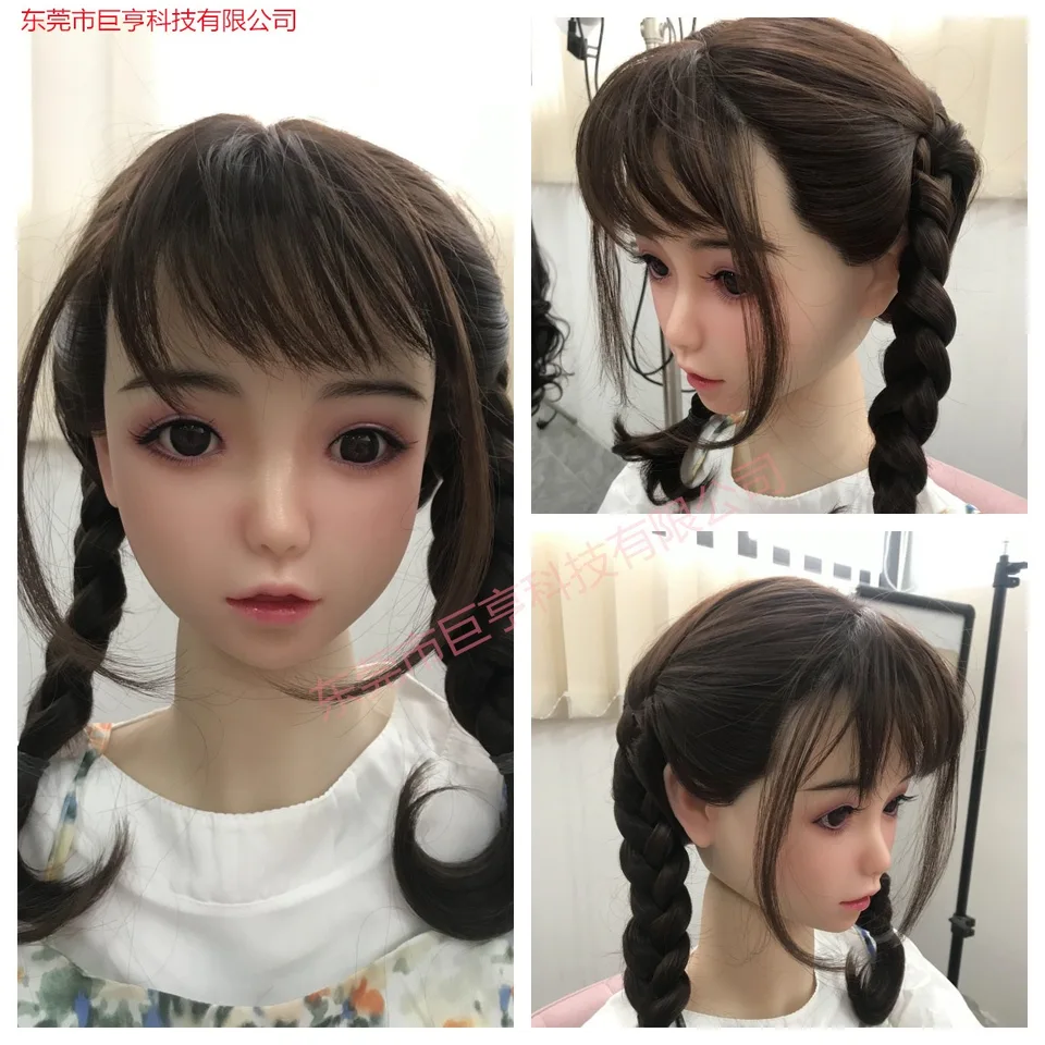 Testa Bambola TPE Con Parrucca E Occhi - Per Manichino O Collezione, 18cm - Foto 4