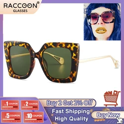 2022 Oversized Gradual Cat Eye Sunglasses Woman Square Pearl Sun Glasses Gradient Shades Luxury Brand Design Sexy Eyewear Metal