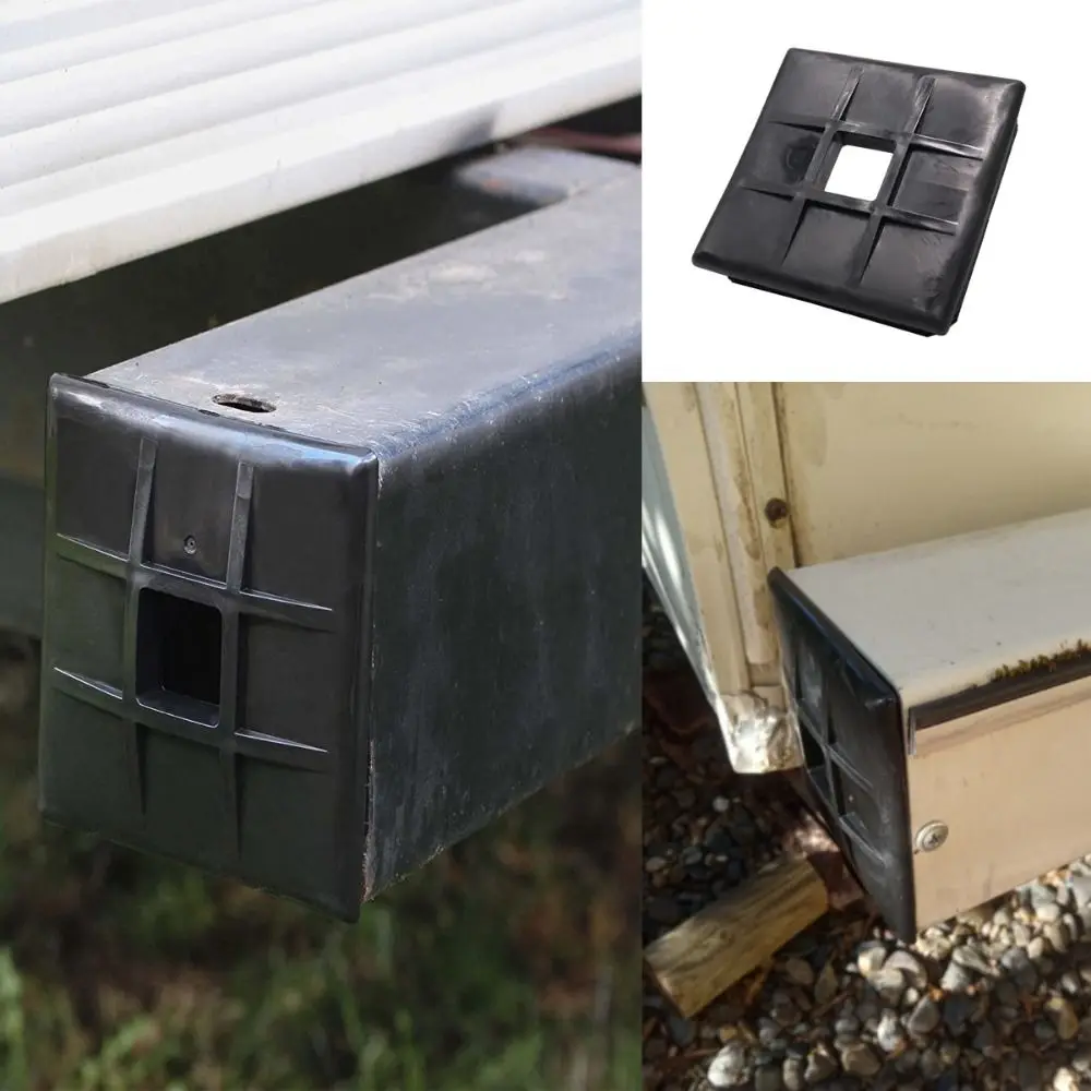 Lightweight Plastic Bumper Plug End Cap 4x4 Inch Practical Square Tube Hole Plug Black Furniture Cap Pipe Car Equipment