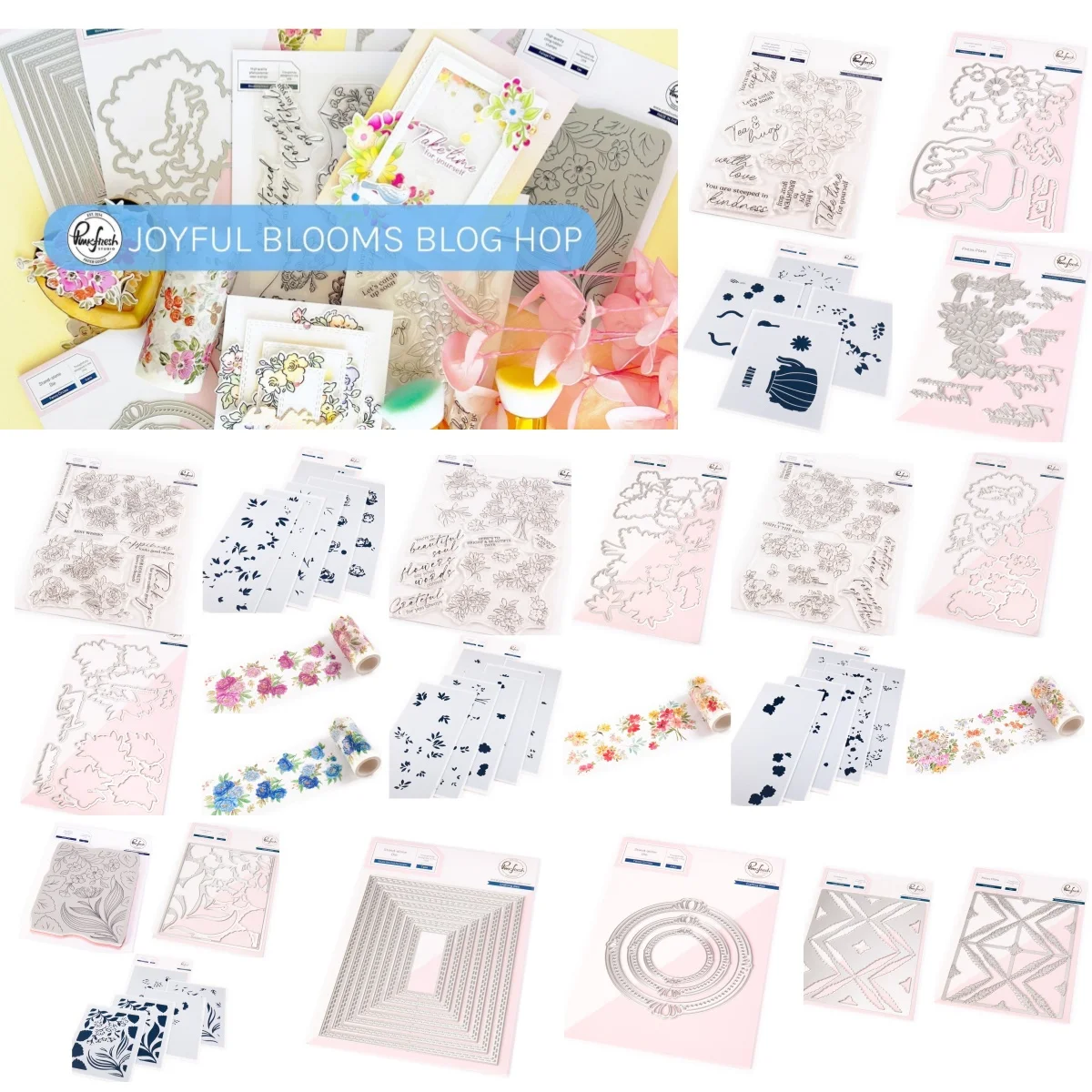 Blooms Peony Clear Stamps Metal Cutting Dies Stencil Leafy Lattice Hot Foil Washi Tape DIY Making Card Scrapbook 2025 Spring