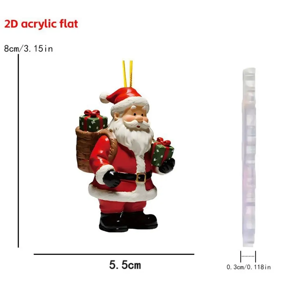 Acrylic Pet-Themed Christmas Tree Hanging Ornament - Festive 2D Design