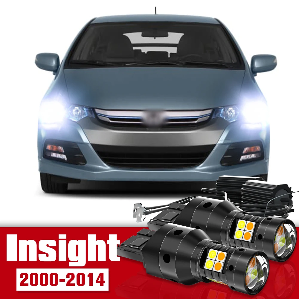 

2pcs LED Accessories Dual Mode Turn Signal+Daytime Running Light DRL For Honda Insight 2000-2014 2008 2009 2010 2011 2012 2013