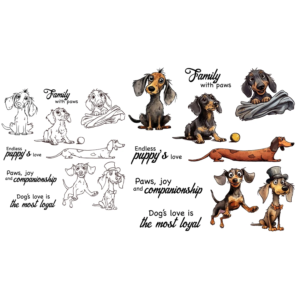Mangocraft Funny Pet Puppy Dogs Clear Rubber Stamps DIY Scrapbooking Supplies For Card Making Albums Crafts Decor clear stamps,clear rubber stamps