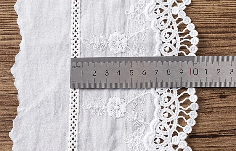 Lace Accessories Flower Hollow 15CM Wide Cotton Cloth Trim Fabric Clothes Cuffs Skirt Hem