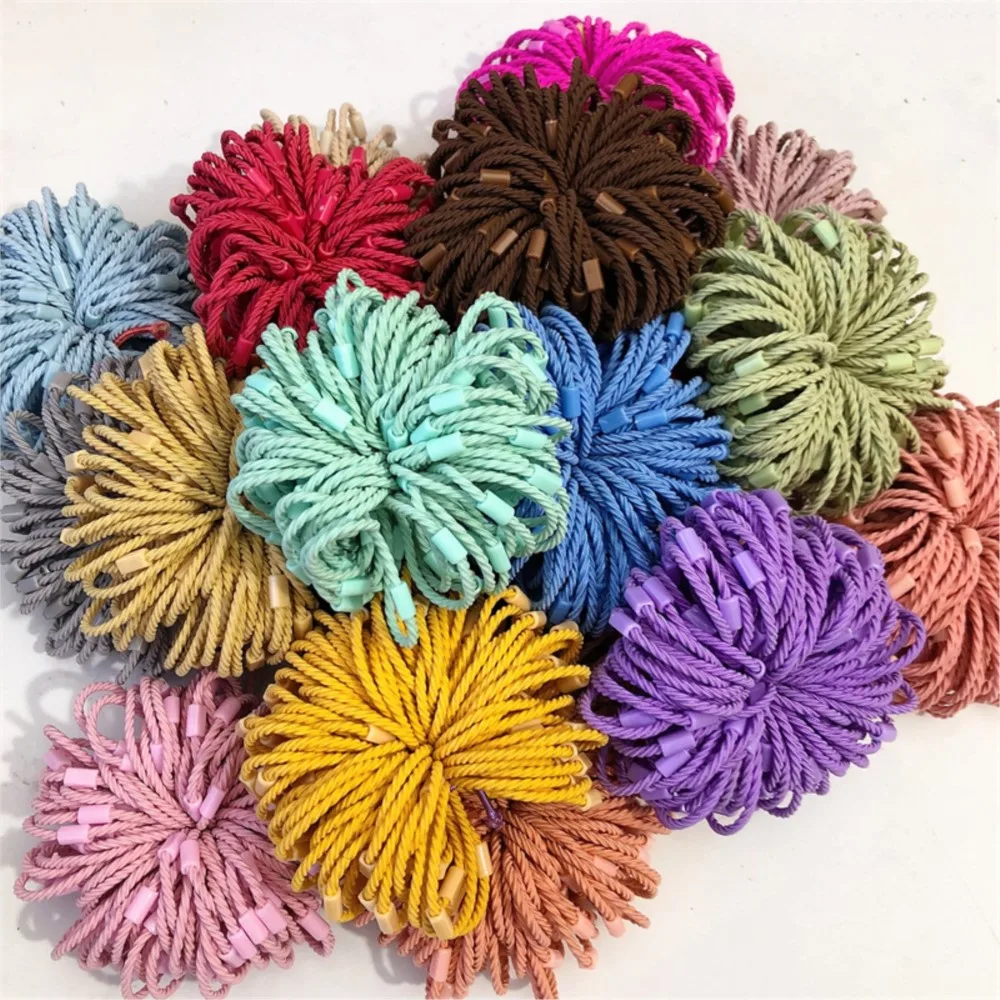 50 stücke Bunte Haar Zubehör Elastische Gummiband Für Kinder Kinder Mädchen Pferdeschwanz Halter Haarbänder Machen Liefert Handwerk – Detail 1