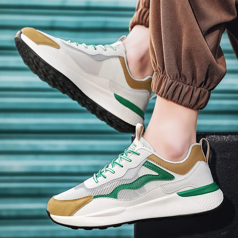 Herren-Arbeits-Industrie-Sneaker, Sport-Laufschuhe, rutschfest, für drinnen und draußen, atmungsaktive Arbeits-Turnschuhe_voghion.com