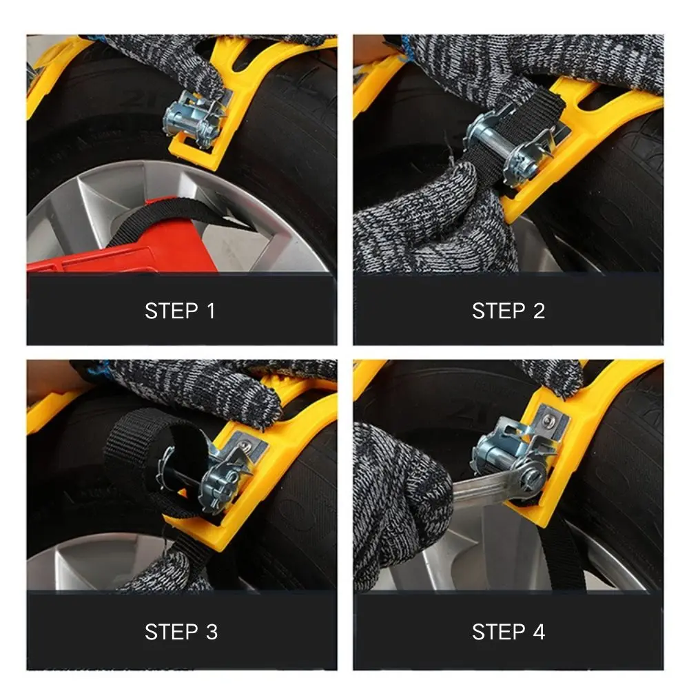 WZAUTO High Quality Manganese Steel Iron Universal Rubber Winter Mud Escape 6-10pcs Car Anti-skid Tire Wheels Snow Chains