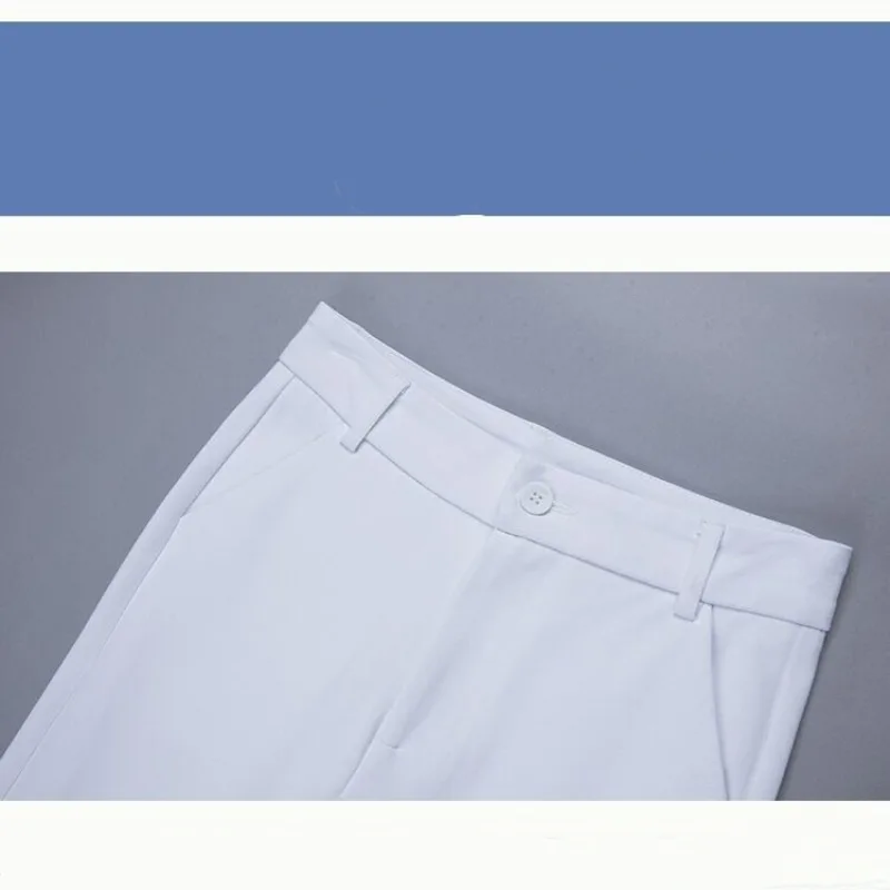 Spring and Autumn Women's Solid High Waist Slim Irregular Classic Flare Pants Button Fashion Casual Commuter All Match Trousers
