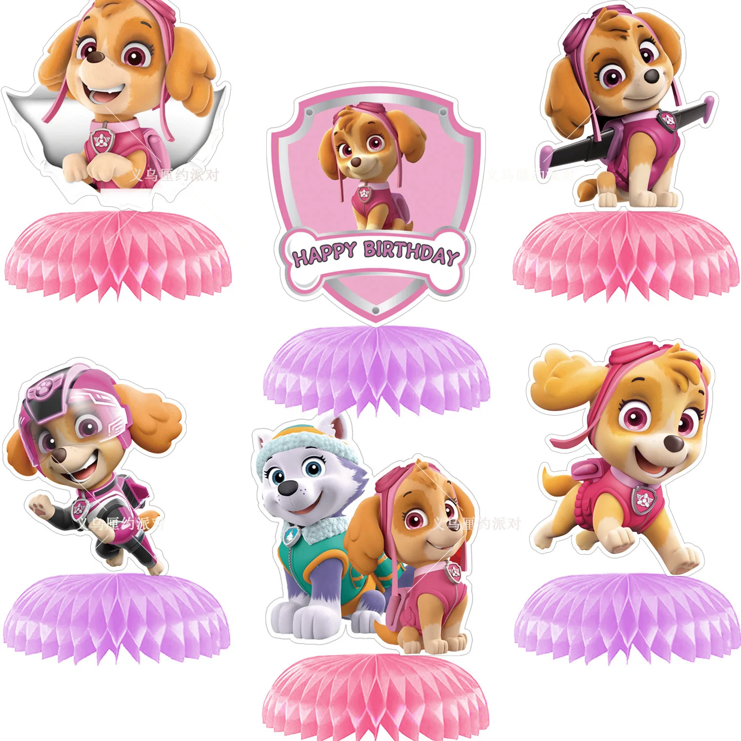 Paw Patrol Cartoon Thema Waben Desktop Dekor Geburtstag Party Tisch Topper Dekor Kinder Baby Dusche Geschenk Supplie