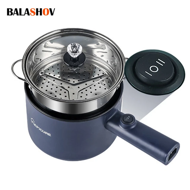 Small Household Multifunctional All-in-one Pot 220v Electric Hot Pot Mini  Stainless Steel Inner Household Cooking Machine Portab - Soup & Stock Pots  - AliExpress