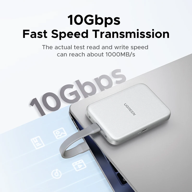 UGREEN M.2 NVMe 2280 SSD Enclosure Magsafe USB C 3.2 Gen2 to NVMe PCI-E iPhone 16 Pro Max ProRes