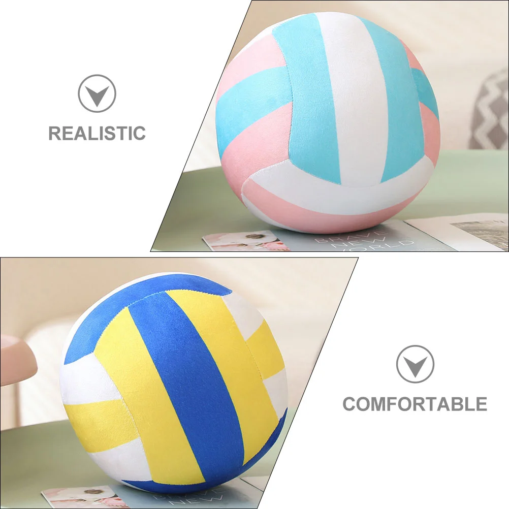2 Pcs Volleyball Plush Toy Soft Sports Decor for Girl Bedroom Gifts Lovers Ornaments Accessories Cloth Girls Boy Teen 6