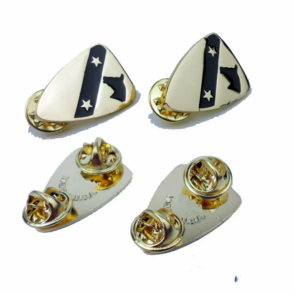 PAIR OF U.S. Army 1st Cavalry Division Hat Lapel Badge Pin Insignia First Team 2PCS