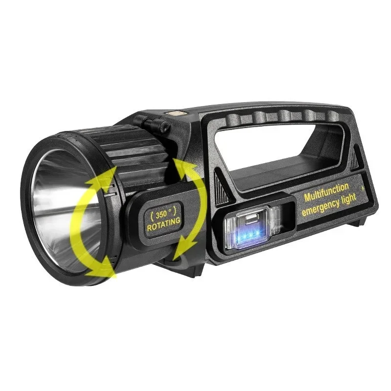 Description Picture 5 of itemPortable Solar LED Flashlight COB Work Light USB Rechargeable Waterproof Handheld Searchlight Outdoor Spotlight for Camping