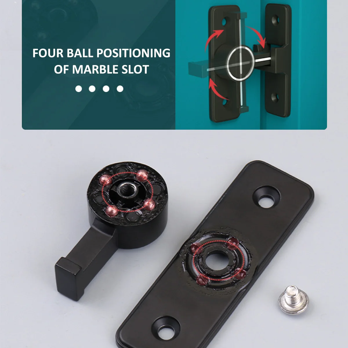 1/2/4Pcs Luminous Door Lock Zinc alloy Sliding Door Latch Lock 90° Window Drawers Cabinet Locks Bolt Hooks Sliding Gate Buckles